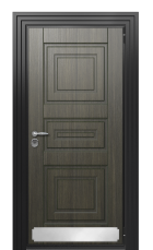 Дверь TermoWood Ral 9005 Венге 563 вид снаружи