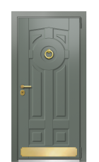 Дверь TermoWood Ral 7009 Collori Ral 7009 48 вид снаружи