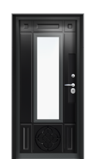 Дверь Termo Ral 1019 RAL 9005 1108 вид внутри