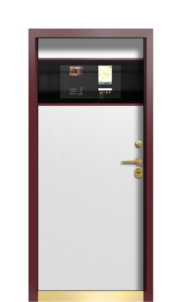 Входная дверь TermoPlus RAL 3005, Termo Белый глянец