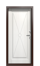 Дверь Termo Bronze Белое дерево 68 вид внутри