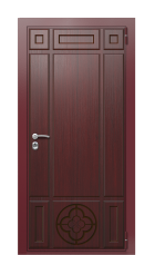 Дверь TermoWood Ral 3005 Темно-красный 1238 вид снаружи