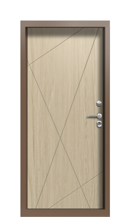 Дверь TermoPlus Ral 8025 Сатиновое дерево 1051