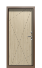 Дверь Termo Ral 8025 Сатиновое дерево 1051 вид внутри