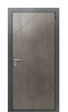 Дверь TermoWood Ral 7043 Серый Туман 1027 вид снаружи