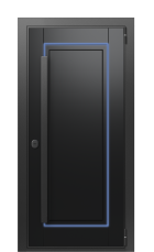 Дверь TermoWood Ral 9005, RAL 7009 вид снаружи