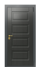 Дверь TermoWood Ral 7043 Темный мрамор (глянец) 1506 вид снаружи