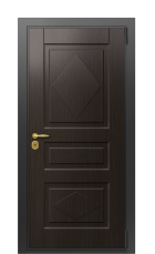 Дверь TermoWood Decoline венге бонобо Collori RAL 7002 Vesuvio вид снаружи