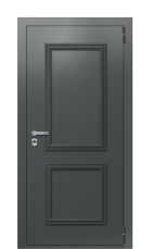 Дверь TermoPlus Ral 7043 Графитовое дерево 73 вид снаружи