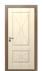 Дверь TermoWood Ral 8025 Венге 643 вид снаружи