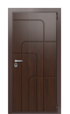 Дверь TermoWood Ral 8017 Кофейное дерево 1061 вид снаружи