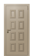 Дверь TermoPlus Ral 1019 Орех Американский 338 вид снаружи