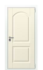 Дверь TermoWood Ral 9003 Слоновая кость 1509 вид снаружи