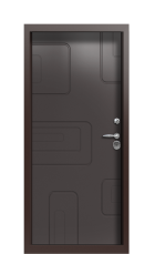 Дверь Termo Tobacco RAL 8019 1334 вид внутри