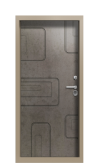 Дверь Termo Ral 9003 Бетон темный 1240 вид внутри