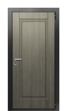 Дверь TermoWood Ral 9005 Серый Туман 1034 вид снаружи