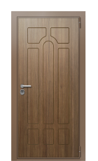 Дверь TermoWood Ral 8025 Дуб светлый 1033 вид снаружи