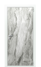 Дверь TermoWood Ral 9003 Белый мрамор (глянец) 1072 вид снаружи