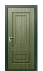 Дверь TermoWood Patina Тёмно Зелёное 669 вид снаружи