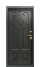 Дверь Termo Ral 7043 Графитовое дерево 1497 вид внутри