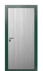 Дверь TermoWood Ral 6005 Тис мраморный 1296 вид снаружи