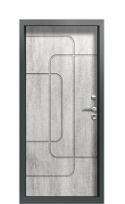 Дверь Termo Ral 7043 Джут Белый 708 вид внутри