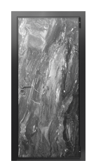 Дверь TermoWood Ral 9005 Арктическая береза 1096 вид снаружи