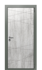 Дверь TermoWood Ral 7009 RAL 8019 1197 вид снаружи