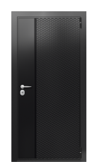 Дверь TermoWood Ral 9005 Securemme 997 вид снаружи