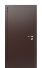 Дверь TermoPlus Tobacco Ral 8019 940 вид снаружи