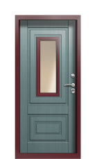 Дверь Termo Ral 3005 Серый Туман 1106 вид внутри