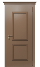 Дверь TermoPlus Ral 8025 Серый кварц 1137 вид снаружи