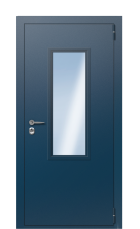 Дверь TermoPlus Del Mare Woodline Темно-синяя 2706 вид снаружи