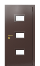 Дверь TermoPlus Ral 8017 Коньячный Дуб 1414 вид снаружи