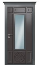 Дверь TermoWood Ral 7043 Ral 8019 179 вид снаружи