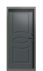 Дверь Termo Collori Зеленое сукно F004 Collori RAL 7043 F006 вид внутри