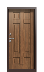 Дверь Termo Decoline Premium Бронзовая лиственница F005 Багет F005 Tobacco левая 880 вид внутри