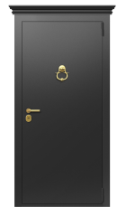 Дверь TermoPlus Woodline Белая эмаль Vesuvio молоток карниз вид снаружи