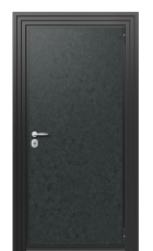 Дверь TermoWood Vesuvio Черный гранит 1388 вид снаружи