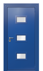 Дверь Termo Ral 5005 Securemme 1178 вид снаружи