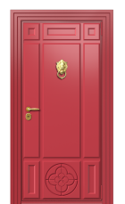 Дверь TermoWood Ral 3031 Securemme 286 вид снаружи