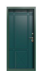 Дверь Termo Ral 3005 Зеленое сукно 901 вид внутри