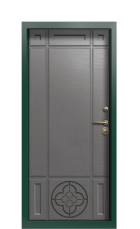 Дверь Termo Ral 6005 Дымчатое Дерево 780 вид внутри