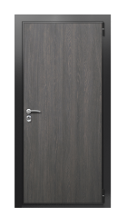 Дверь TermoWood Ral 9005 Морадо черный 1075 вид снаружи