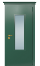 Дверь TermoPlus Ral 6028 Зелёное сукно 544 вид снаружи