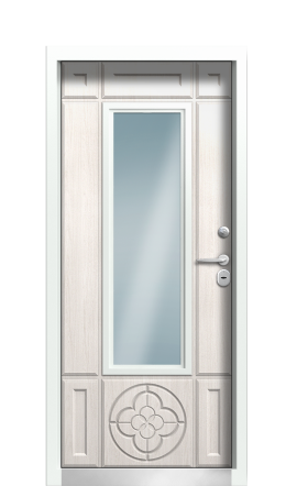 Дверь TermoWood Ral 9003 Граб Белый 932