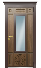 Дверь TermoWood Ral 8017 Тик 172 вид снаружи