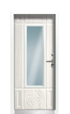 Дверь Termo Termoplus Ral 9003  Стеклопакет Вудлайн Порог Арена Cекуремме вид внутри