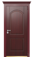 Дверь TermoWood Ral 3005 Тёмно-Красный 556 вид снаружи