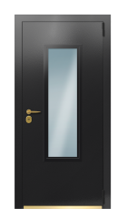 Дверь TermoPlus Ral 9005 Ral 5014 974 вид снаружи